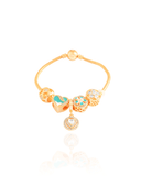 Pulseira Berloque Pingente Coração Cravejado