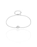 Pulseira Veneziana Bola Lisa 6 mm Ródio Branco