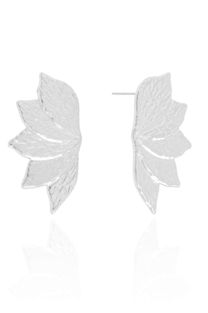 Brinco Argola Detalhada Ródio Branco