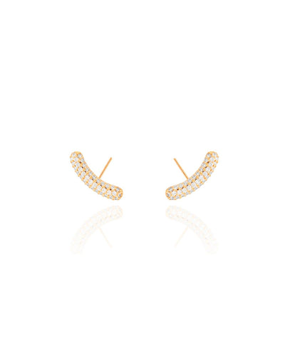 Brinco Ear Cuff Cravejado Cristal