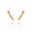 Brinco Ear Cuff Carre Quadrado Citrino com Tarraxa Virgula