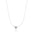 Choker Nylon Coração Liso 8 mm Ródio Branco