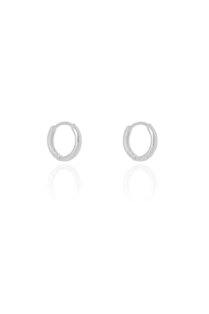 Brinco Argola Click Lisa 1.1 cm Ródio Branco