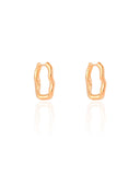 Brinco Argola Click Ondulada 2.0 cm Banhado a Ouro 18K