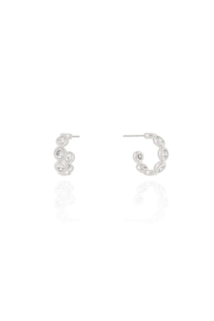 Brinco Argola Cristal 1.4 mm Ródio Branco