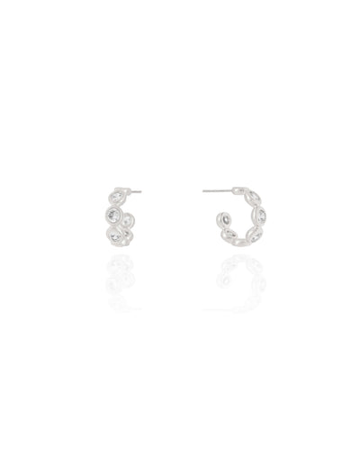 Brinco Argola Cristal 1.4 mm Ródio Branco