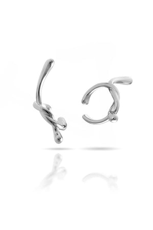Par Piercing Fake Orgânico Torcido Liso