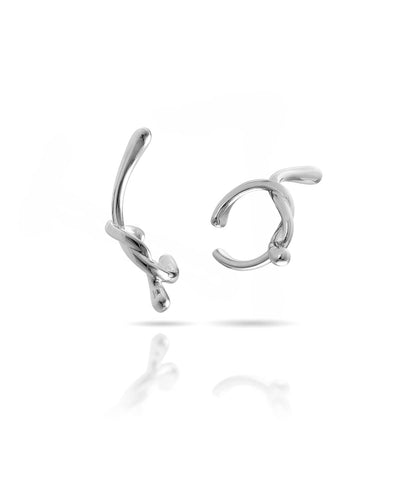 Par Piercing Fake Orgânico Torcido Liso