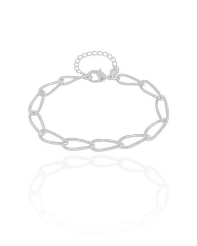 Pulseira Elos 6 mm Ródio Branco