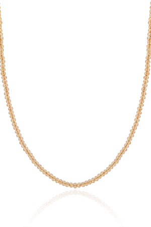 Choker Cristais Morganita Banhado a Ouro 18K