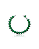 Pulseira Riviera Gota Verde Esmeralda com Fecho Gaveta Click