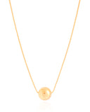 Gargantilha Veneziana Bola Lisa 12 mm Banhado a Ouro 18K - 45 cm