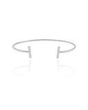 Bracelete Palito Liso Ródio Branco