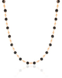 Choker Bolas Geométricas Pretas e Lisas Douradas Banhado a Ouro 18K