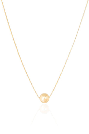 Gargantilha Veneziana Pingente Bola 8 mm Banhado a Ouro 18K