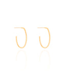 Brinco Argola Oval Fio 2.4 cm Banhado a Ouro 18K