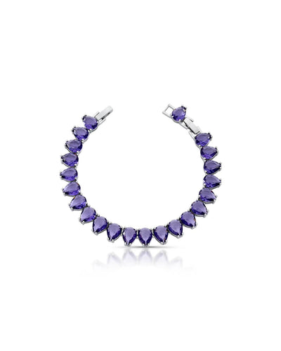 Pulseira Riviera Gota Ametista com Fecho Gaveta Click