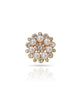Broche Flor Pérola e Cristal Cravejado
