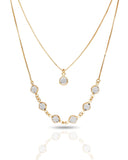 Choker Dupla Veneziana Pontos de Luz Facetado Cristal