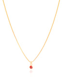 Gargantilha Ponto de Luz Rubi 4 mm Banhado a Ouro 18K - 40 cm