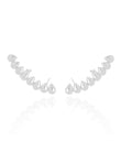Ear Cuff Gotas Lisas Ródio Branco