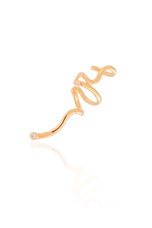 Piercing Cobra Ponto de Luz Cristal  Banhado a Ouro 18K
