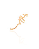 Piercing Cobra Ponto de Luz Cristal  Banhado a Ouro 18K