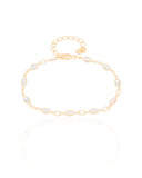 Pulseira Navetes Zircônia Banhado a Ouro 18K