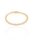 Bracelete Pontos de Luz Cristal 3 mm Banhado a Ouro 18K