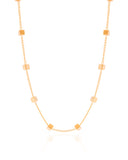 Choker Elos Quadrados Lisos Banhado a Ouro 18K