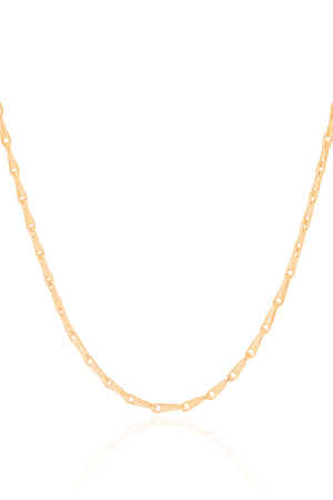 Choker Elos Grampo Banhado a Ouro 18K