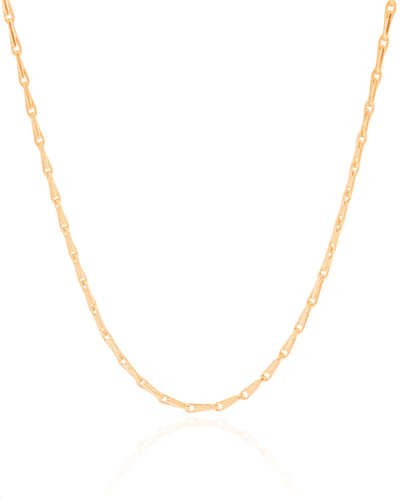 Choker Elos Grampo 2 mm Banhado a Ouro 18K - 33 cm