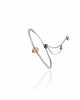 Pulseira Tennis Riviera Cristal Ajustável com Pingente Gota Citrino Cravejada Cristal