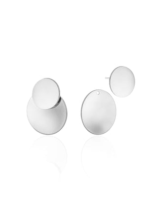 Ear Jacket Redondo Liso Ródio Branco