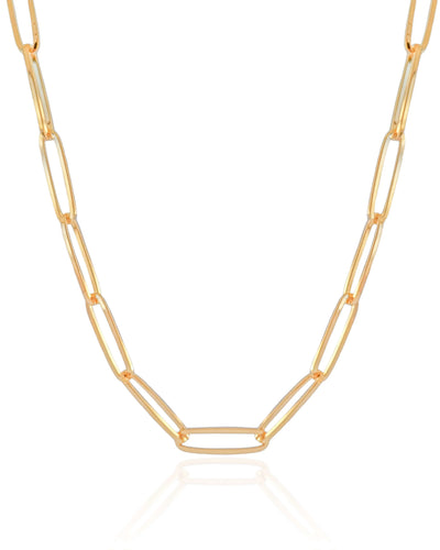Choker Elos Ovais 7 mm Banhado a Ouro 18K