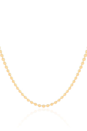 Choker Plaquinhas Redondas Lisas Banhado a Ouro 18K