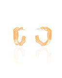 Brinco Argola Orgânica 2.3 cm Banhado a Ouro 18K