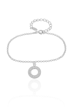 Pulseira Elos Portugueses Livrai-nos do Mal Ródio Branco