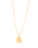 Gargantilha Veneziana Gota Abaulada Lisa Banhado a Ouro 18k - 45 cm