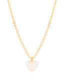 Gargantilha Elos Ovais Coração Madrepérola Banhado a Ouro 18K - 40 cm