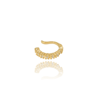 Piercing Cravejado Cristal Banhado a Ouro 18K