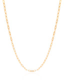 Gargantilha Elos Ovais 3 mm Banhado a Ouro 18K - 45 cm