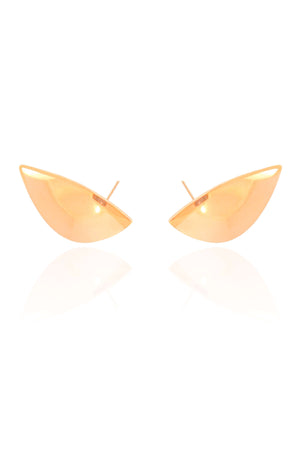 Ear Cuff Folha Lisa 2.4 cm Banhado a Ouro 18K