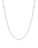 Choker Grumet Plaquinhas Ródio Branco - 33 cm