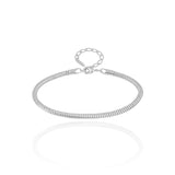 Pulseira Rabo de Rato Ródio Branco