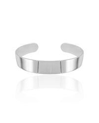 Bracelete Liso 1 cm Ródio Branco