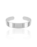 Bracelete Liso 1 cm Ródio Branco