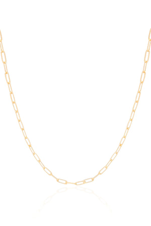 Choker Elos Lisos Banhado a Ouro 18K