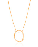 Gargantilha Veneziana Oval Orgânico Banhado a Ouro 18K - 45 cm