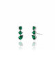 Brinco Ear Cuff Trio Pontos de Luz Verde Esmeralda